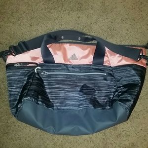 Adidas gym or tote bag grey/coral